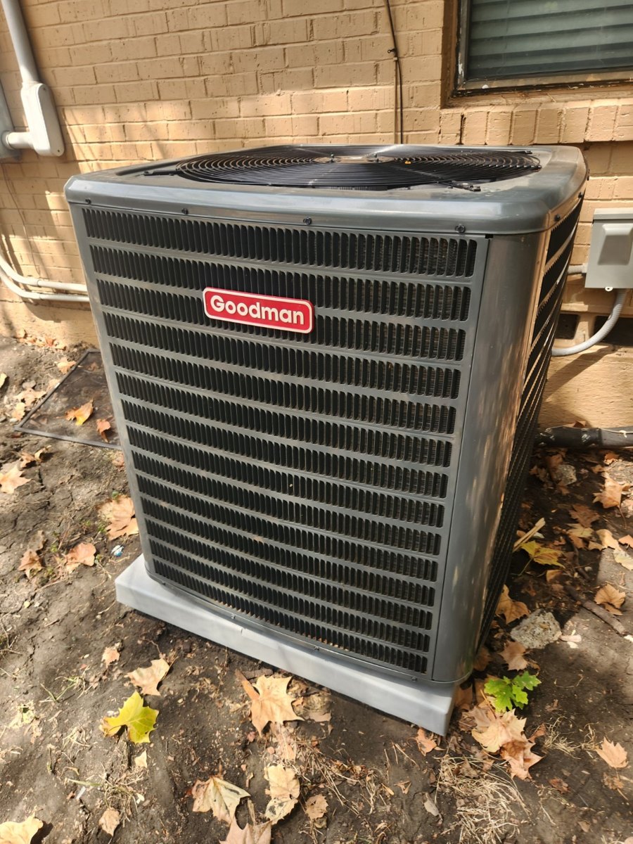 Goodman outdoor HVAC installation